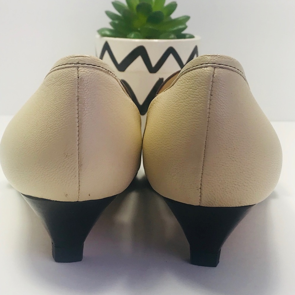 Authentic Prada VeroCuoio Leather Beige Heel Shoes - Picture 3 of 8
